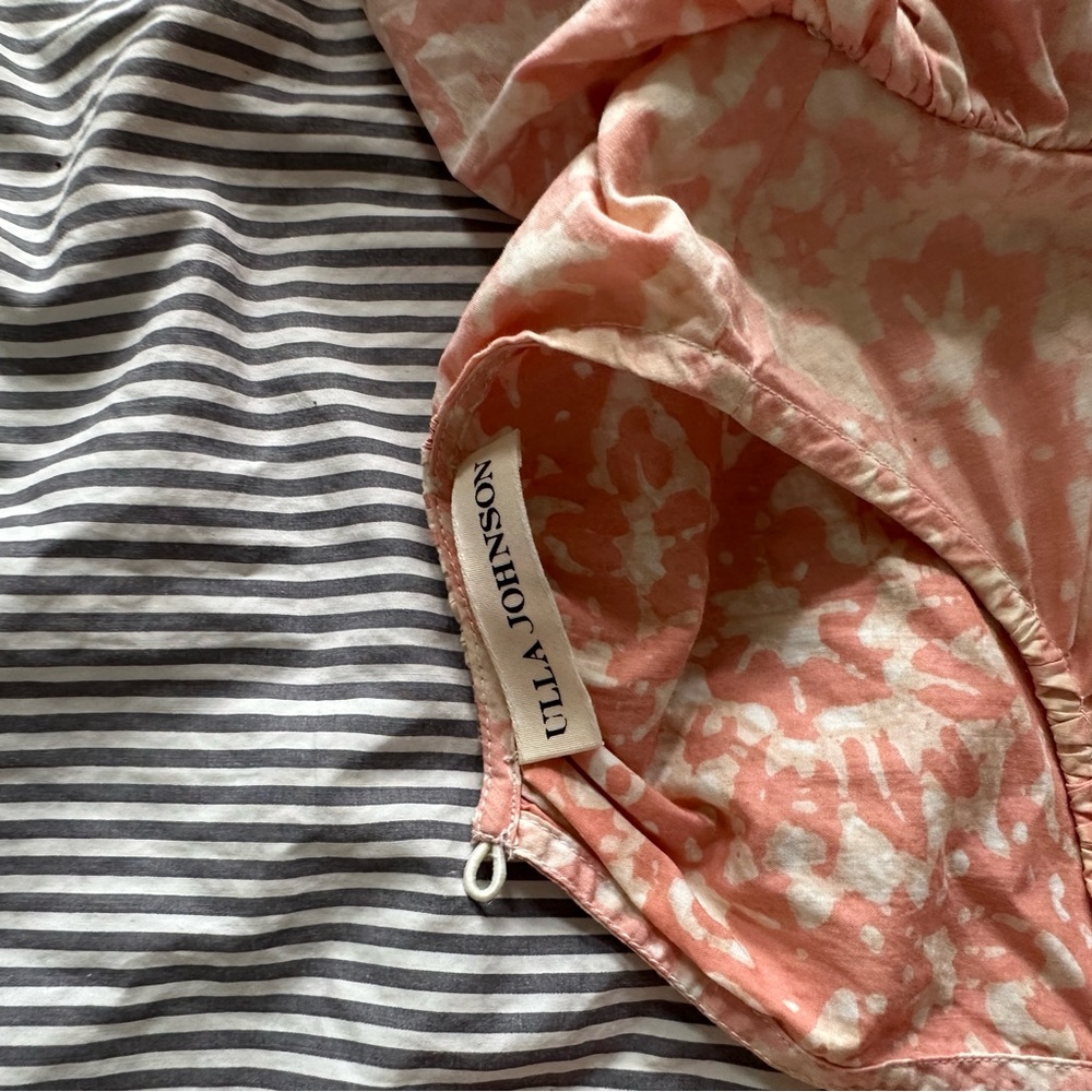 CLEARANCE Ulla Johnson Floral Ruffle Blouse in Pink and White--Size M - Picture 3 of 4